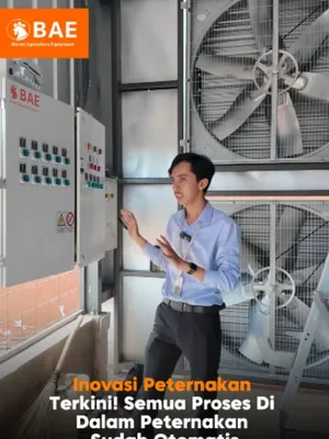 Kipas kandang modern diatur otomatis atau manual dari satu kontroler